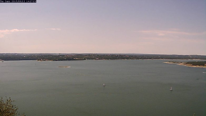 Lake Travis webcam, September 13, 2015 1:35 PM CT