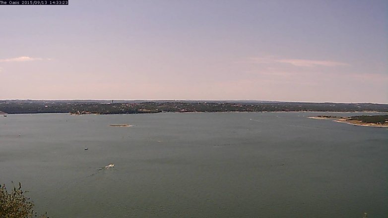 Lake Travis webcam, September 13, 2015 1:40 PM CT
