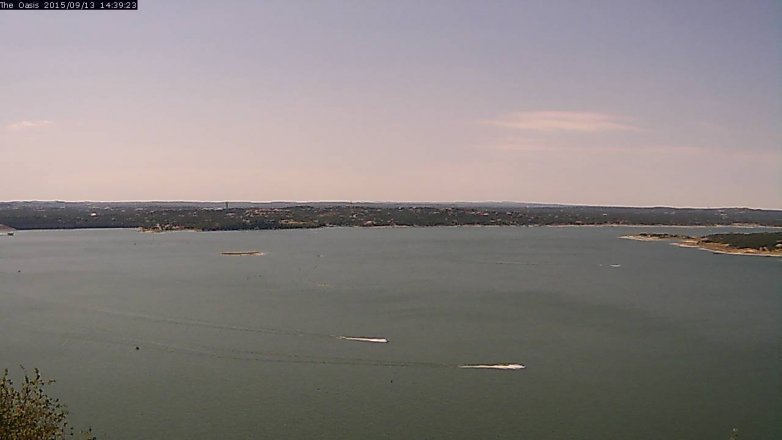 Lake Travis webcam, September 13, 2015 1:45 PM CT