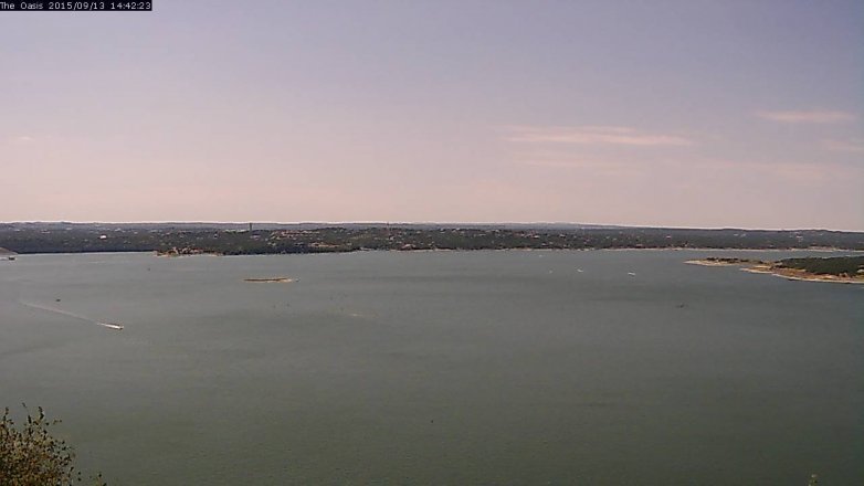 Lake Travis webcam, September 13, 2015 1:50 PM CT