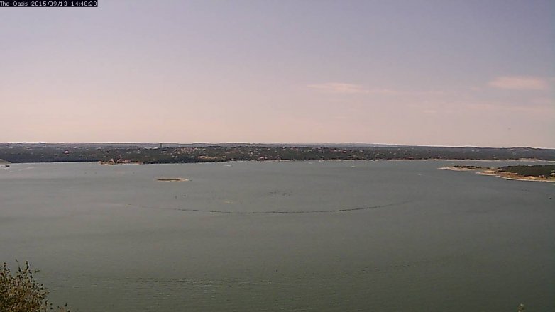 Lake Travis webcam, September 13, 2015 1:55 PM CT