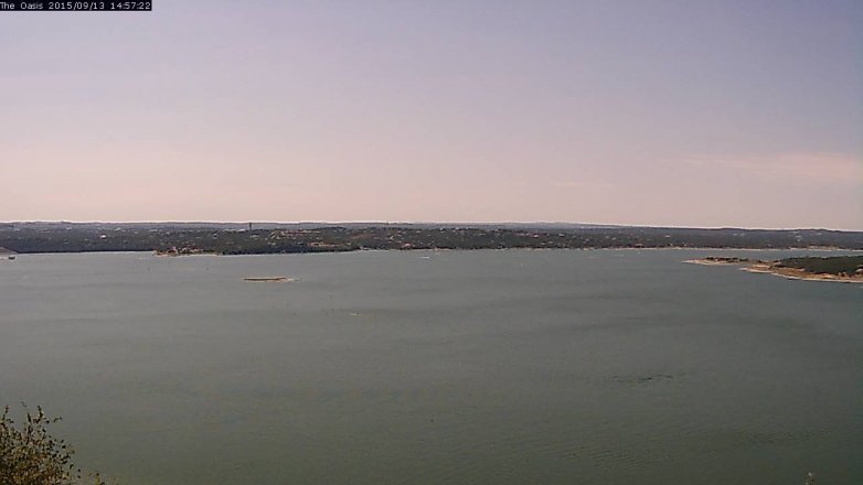 Lake Travis webcam, September 13, 2015 2:05 PM CT