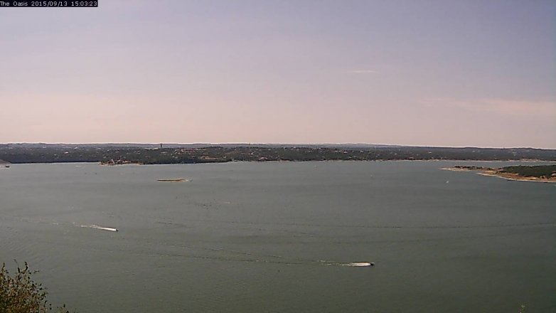 Lake Travis webcam, September 13, 2015 2:10 PM CT