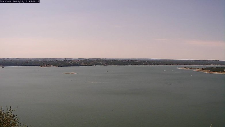 Lake Travis webcam, September 13, 2015 2:15 PM CT