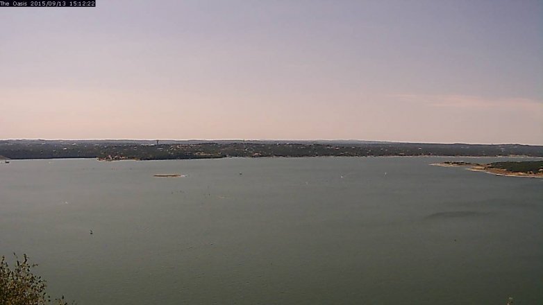 Lake Travis webcam, September 13, 2015 2:20 PM CT