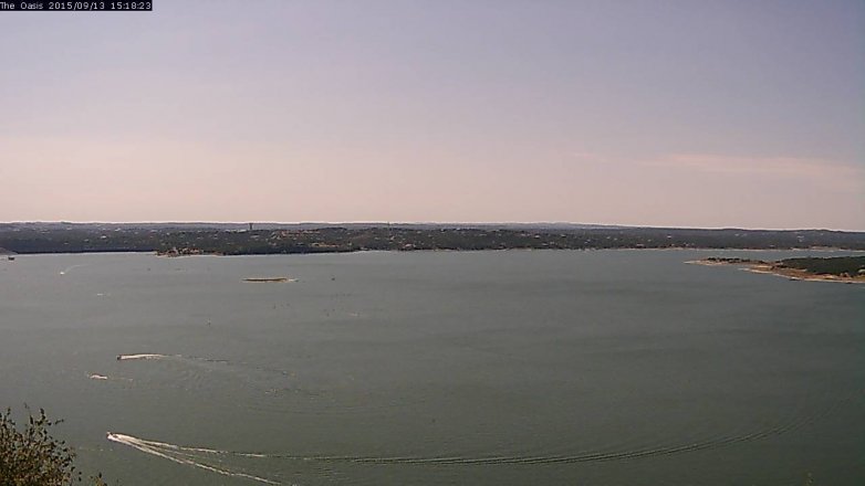 Lake Travis webcam, September 13, 2015 2:25 PM CT