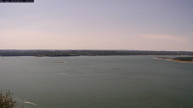 Lake Travis webcam, September 13, 2015 2:30 PM CT