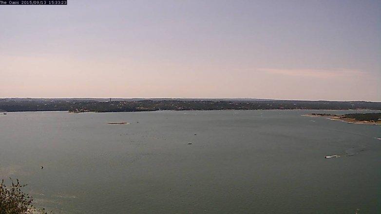Lake Travis webcam, September 13, 2015 2:40 PM CT