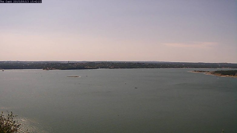 Lake Travis webcam, September 13, 2015 2:50 PM CT