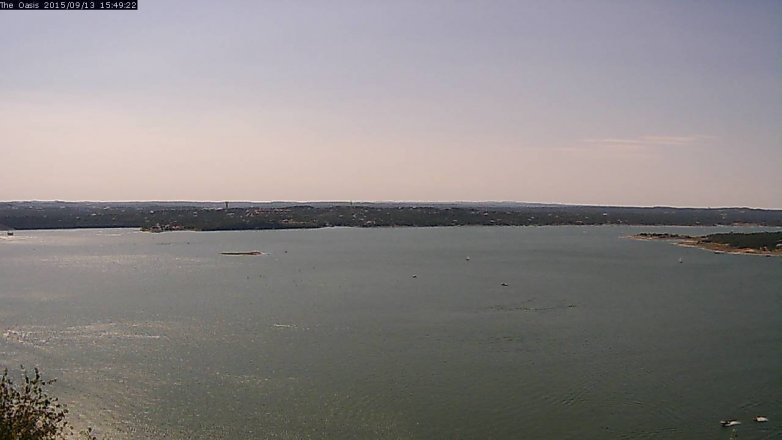 Lake Travis webcam, September 13, 2015 2:55 PM CT