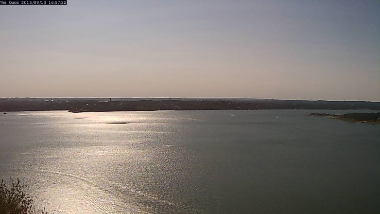 Lake Travis webcam, September 13, 2015 4:05 PM CT
