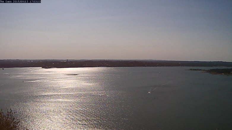 Lake Travis webcam, September 13, 2015 4:10 PM CT