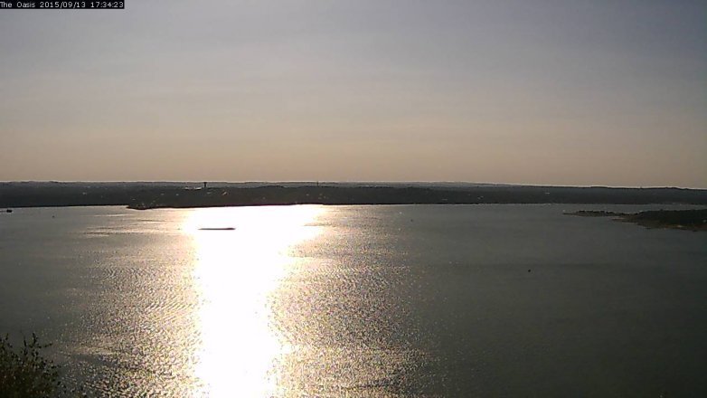 Lake Travis webcam, September 13, 2015 4:40 PM CT