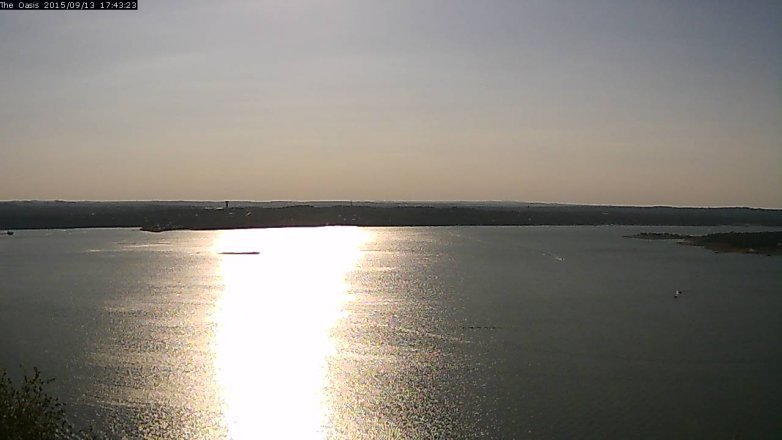 Lake Travis webcam, September 13, 2015 4:50 PM CT
