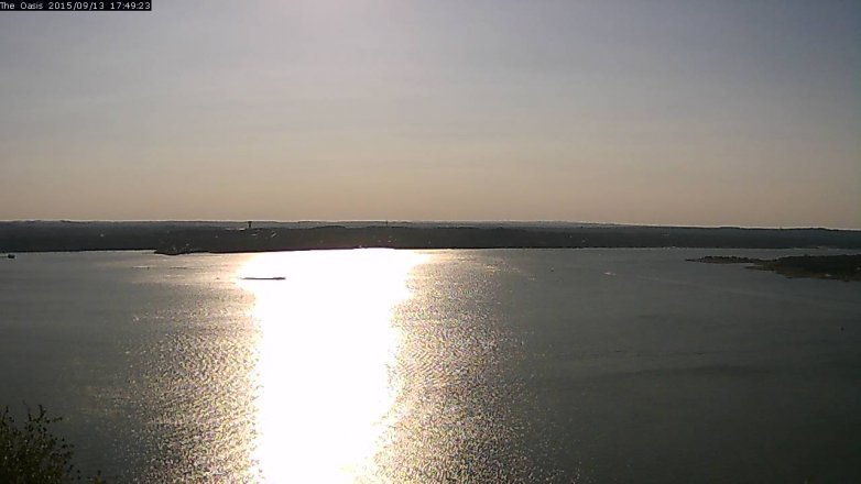 Lake Travis webcam, September 13, 2015 4:55 PM CT