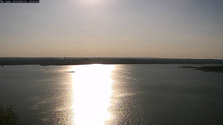 Lake Travis webcam, September 13, 2015 5:10 PM CT