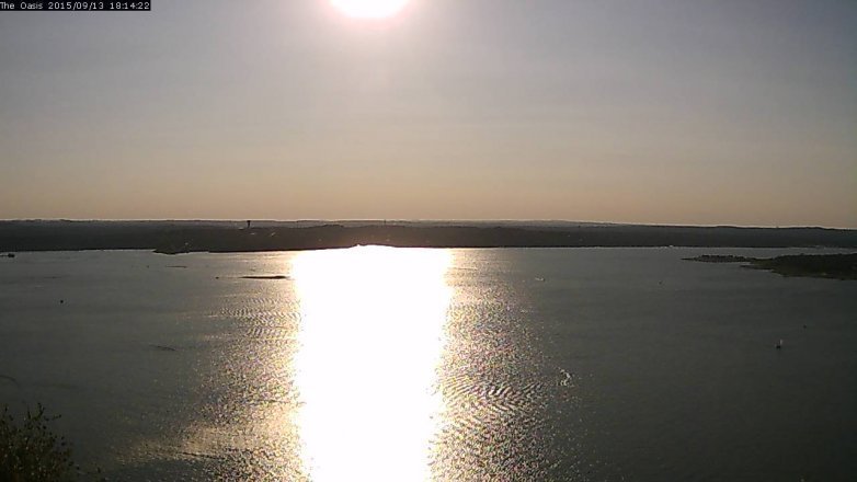 Lake Travis webcam, September 13, 2015 5:20 PM CT