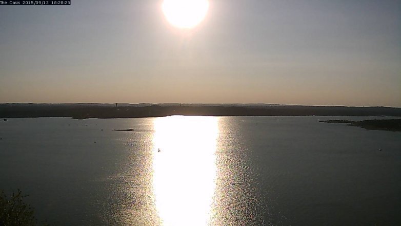 Lake Travis webcam, September 13, 2015 5:35 PM CT