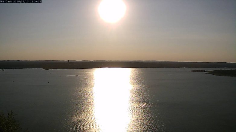 Lake Travis webcam, September 13, 2015 5:40 PM CT