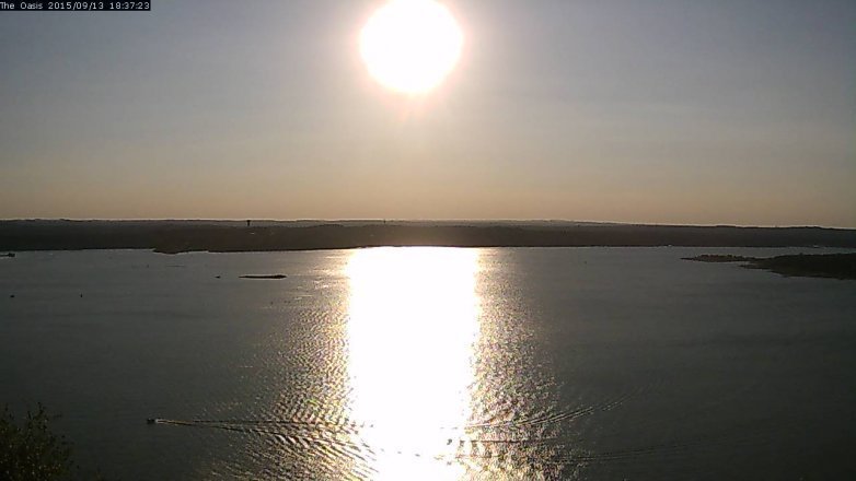 Lake Travis webcam, September 13, 2015 5:45 PM CT