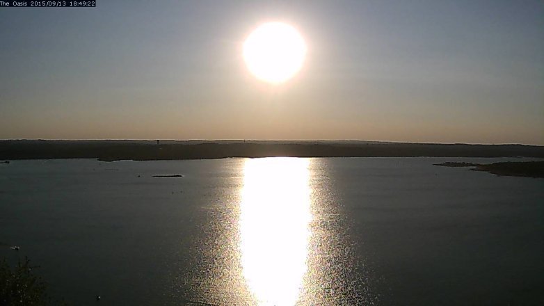 Lake Travis webcam, September 13, 2015 5:55 PM CT