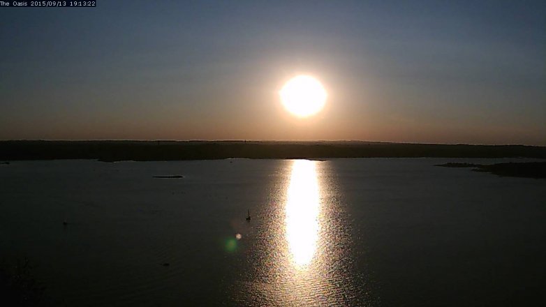 Lake Travis webcam, September 13, 2015 6:20 PM CT