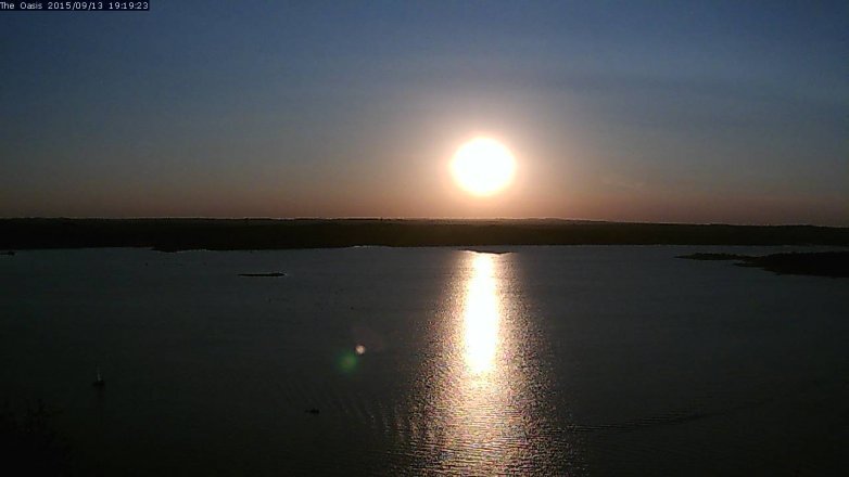 Lake Travis webcam, September 13, 2015 6:25 PM CT