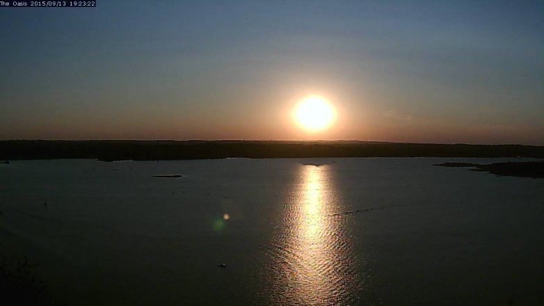 Lake Travis webcam, September 13, 2015 6:30 PM CT
