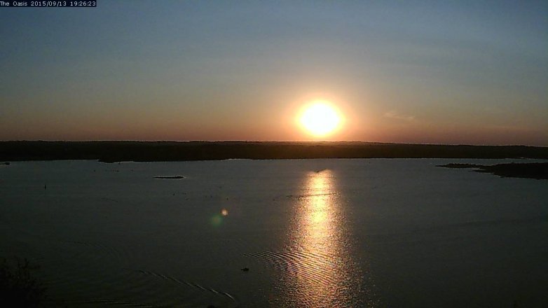 Lake Travis webcam, September 13, 2015 6:35 PM CT