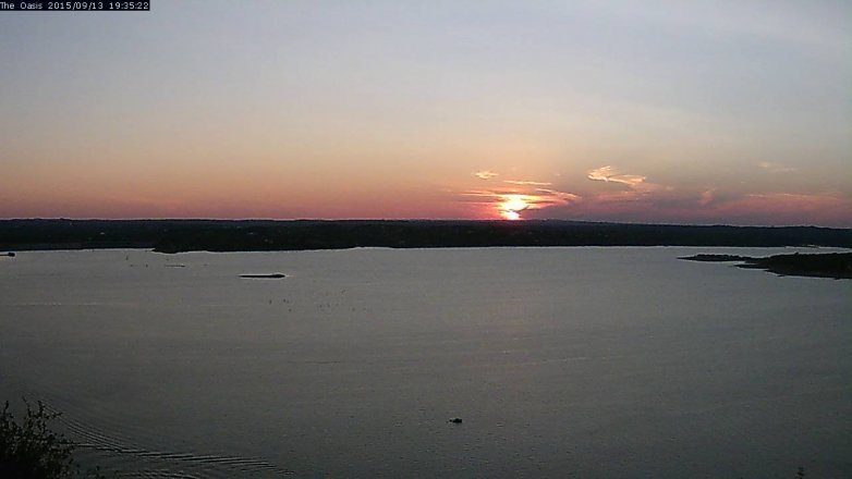 Lake Travis webcam, September 13, 2015 6:40 PM CT