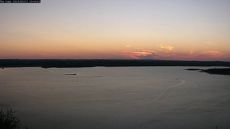 Lake Travis webcam, September 13, 2015 6:50 PM CT