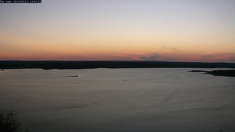Lake Travis webcam, September 13, 2015 6:55 PM CT