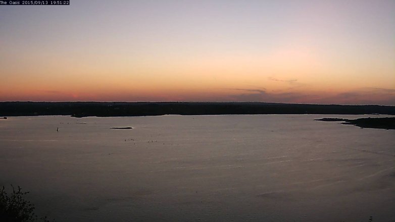 Lake Travis webcam, September 13, 2015 7:00 PM CT