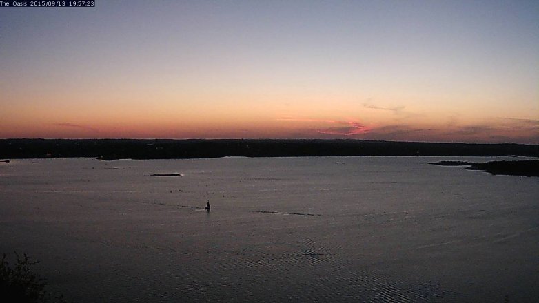 Lake Travis webcam, September 13, 2015 7:05 PM CT