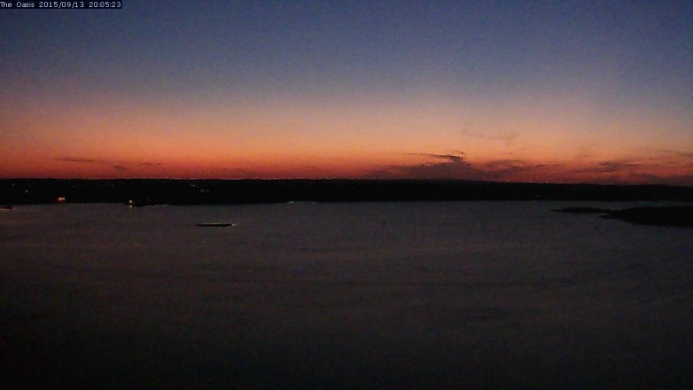 Lake Travis webcam, September 13, 2015 7:10 PM CT