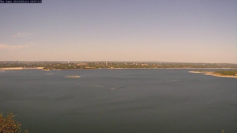 Lake Travis webcam, September 14, 2015 9:05 AM CT