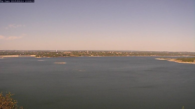 Lake Travis webcam, September 14, 2015 9:15 AM CT