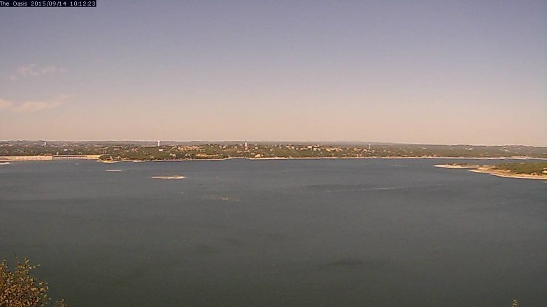 Lake Travis webcam, September 14, 2015 9:20 AM CT
