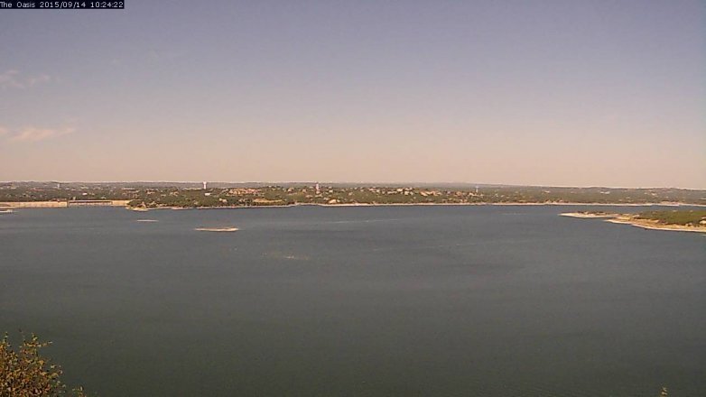 Lake Travis webcam, September 14, 2015 9:30 AM CT