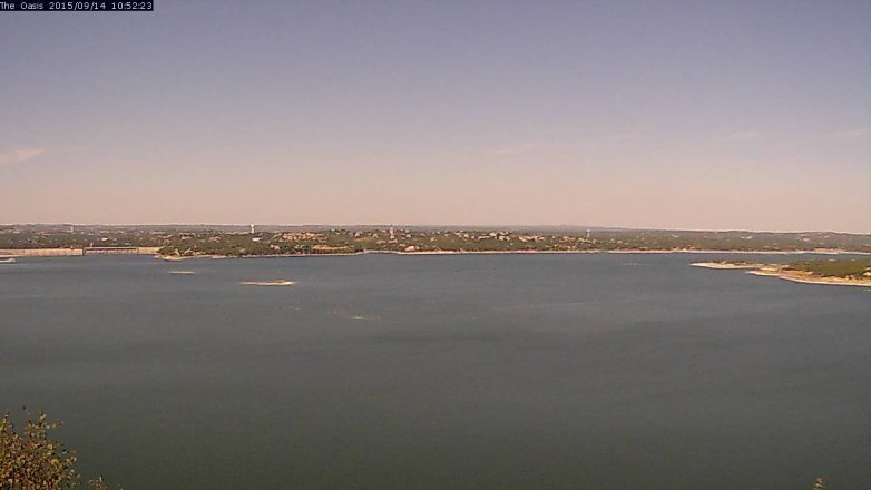 Lake Travis webcam, September 14, 2015 10:00 AM CT