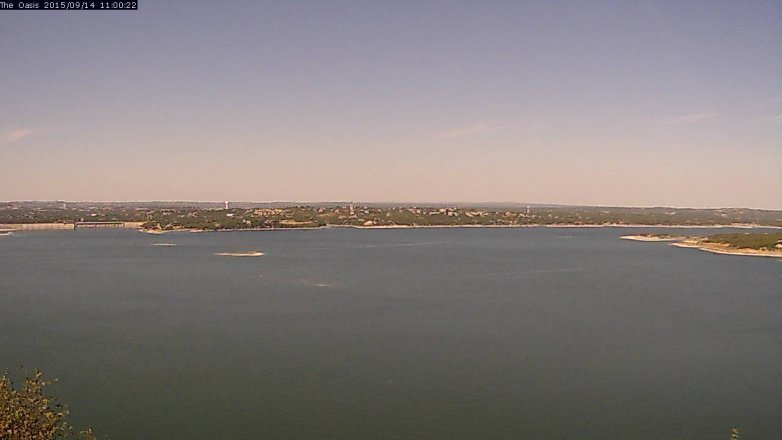 Lake Travis webcam, September 14, 2015 10:05 AM CT