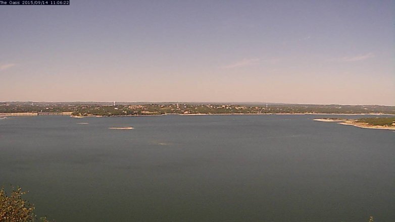 Lake Travis webcam, September 14, 2015 10:15 AM CT