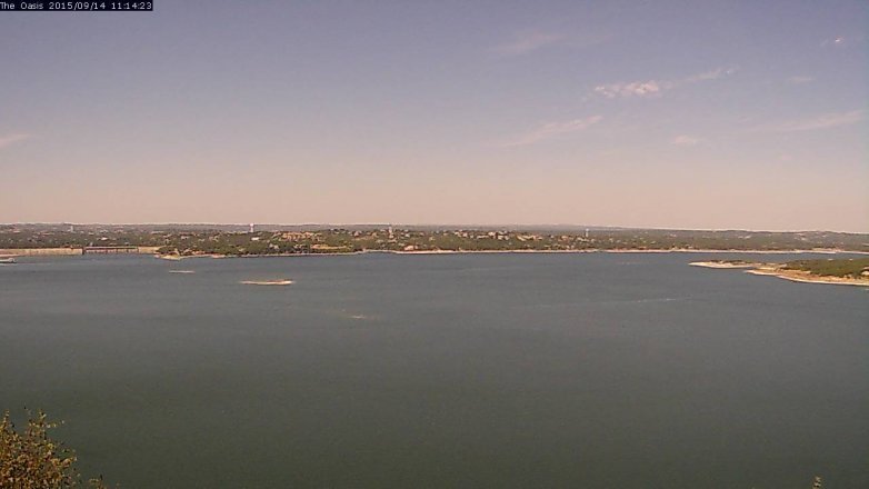 Lake Travis webcam, September 14, 2015 10:20 AM CT