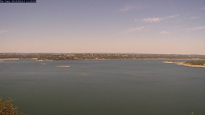 Lake Travis webcam, September 14, 2015 10:25 AM CT