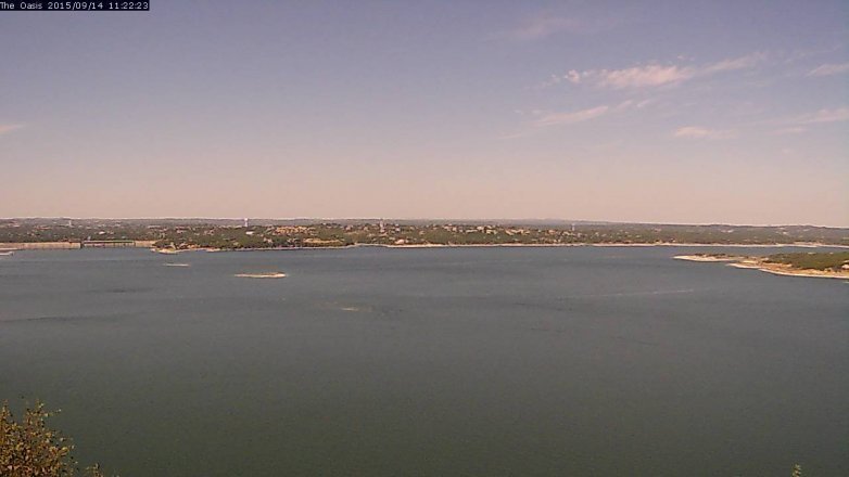 Lake Travis webcam, September 14, 2015 10:30 AM CT