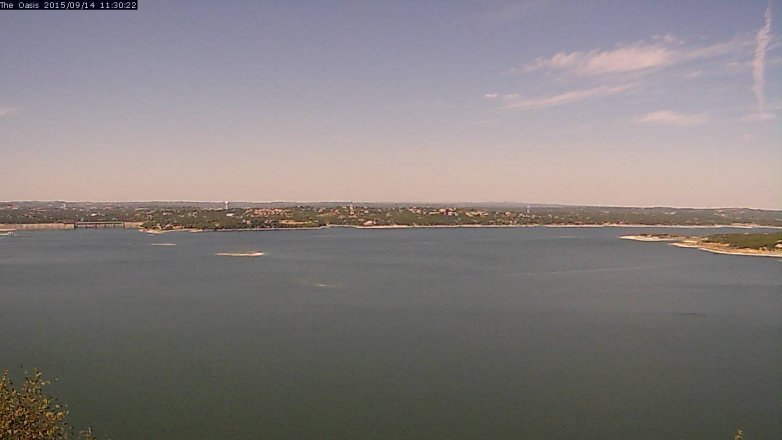 Lake Travis webcam, September 14, 2015 10:35 AM CT