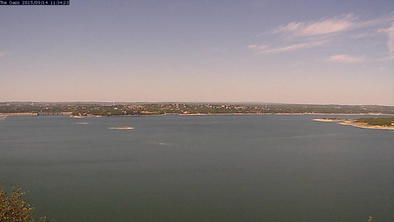 Lake Travis webcam, September 14, 2015 10:40 AM CT