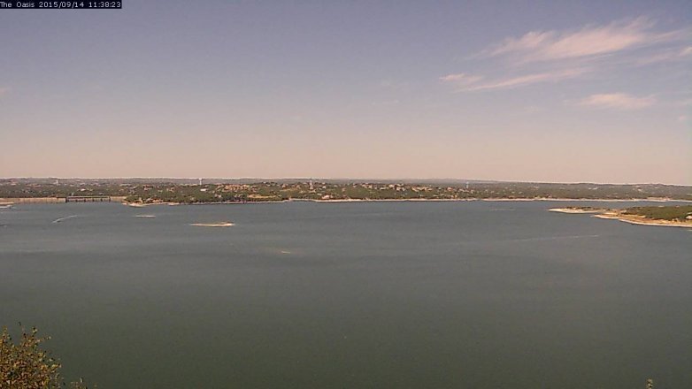Lake Travis webcam, September 14, 2015 10:45 AM CT