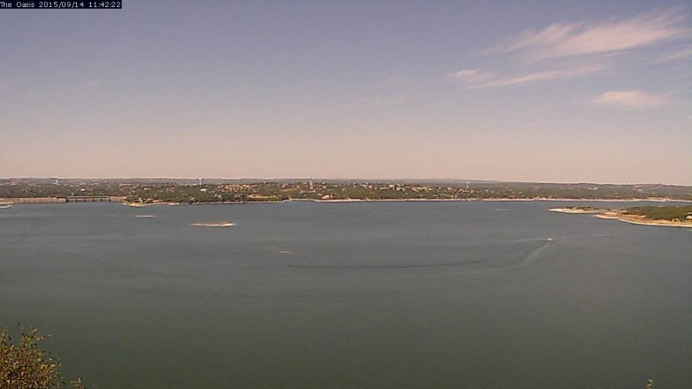 Lake Travis webcam, September 14, 2015 10:50 AM CT