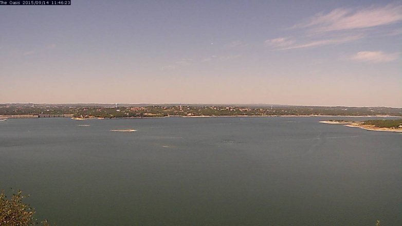 Lake Travis webcam, September 14, 2015 10:55 AM CT